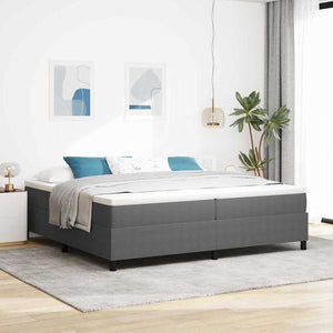 Boxspringbett 200x200 cm Hellgrau Cordstoff