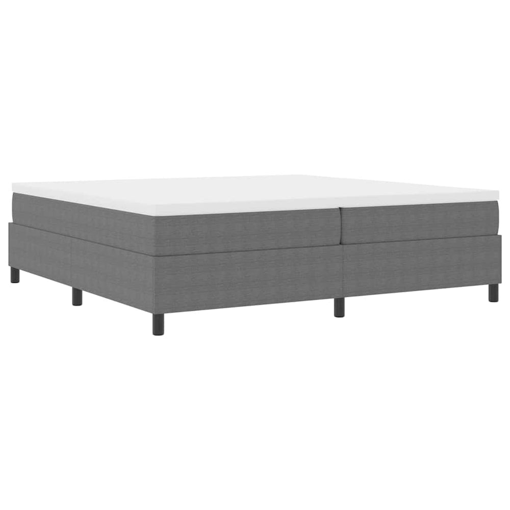 Boxspringbett 200x200 cm Hellgrau Cordstoff