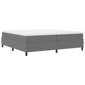 Boxspringbett 200x200 cm Hellgrau Cordstoff