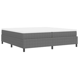 Boxspringbett 200x200 cm Hellgrau Cordstoff