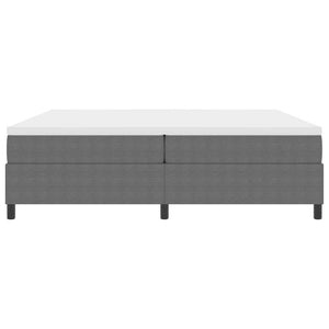 Boxspringbett 200x200 cm Hellgrau Cordstoff