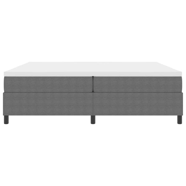 Boxspringbett 200x200 cm Hellgrau Cordstoff
