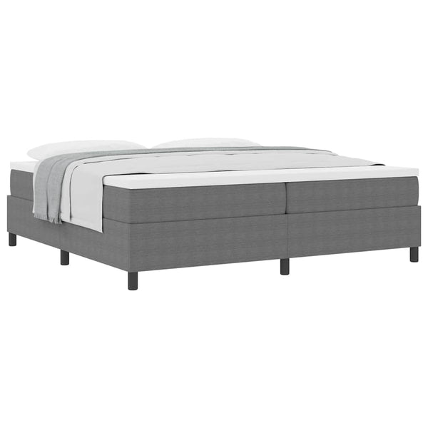 Boxspringbett 200x200 cm Hellgrau Cordstoff