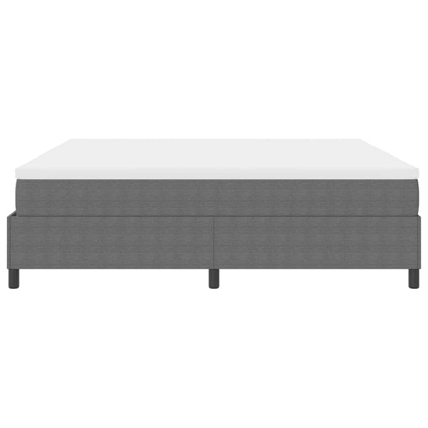 Boxspringbett 200x200 cm Hellgrau Cordstoff
