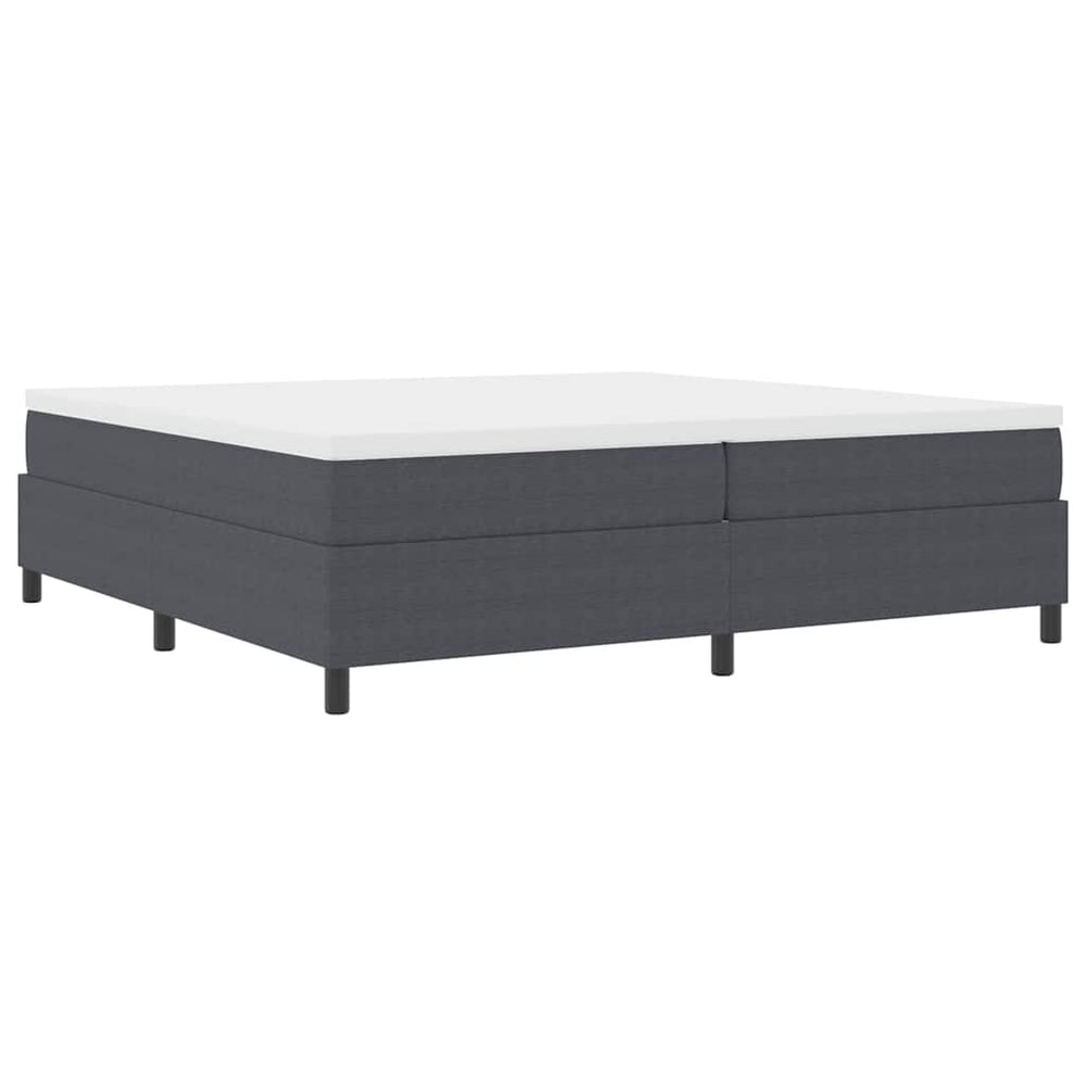 Boxspringbett 200x200 cm Dunkelgrau Cordstoff