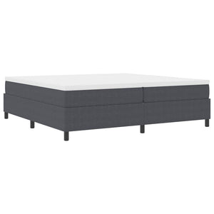 Boxspringbett 200x200 cm Dunkelgrau Cordstoff