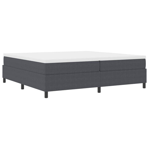 Boxspringbett 200x200 cm Dunkelgrau Cordstoff