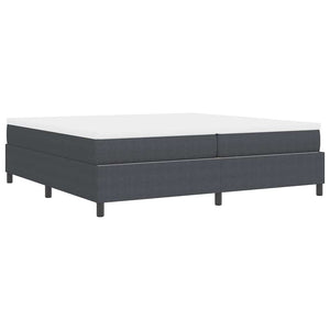 Boxspringbett 200x200 cm Dunkelgrau Cordstoff