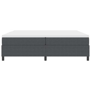 Boxspringbett 200x200 cm Dunkelgrau Cordstoff