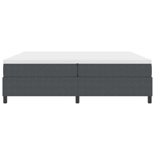 Boxspringbett 200x200 cm Dunkelgrau Cordstoff