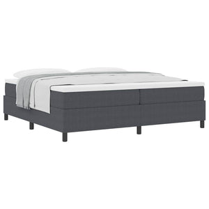 Boxspringbett 200x200 cm Dunkelgrau Cordstoff