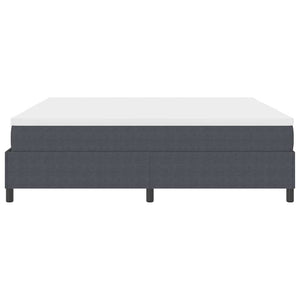 Boxspringbett 200x200 cm Dunkelgrau Cordstoff