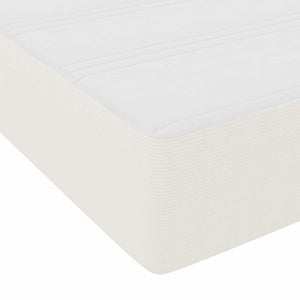Boxspringbett Creme Weiß 200x200 cm Cordstoff