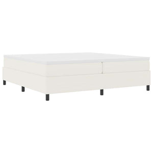 Boxspringbett Creme Weiß 200x200 cm Cordstoff