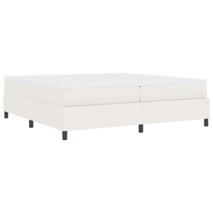 Boxspringbett Creme Weiß 200x200 cm Cordstoff