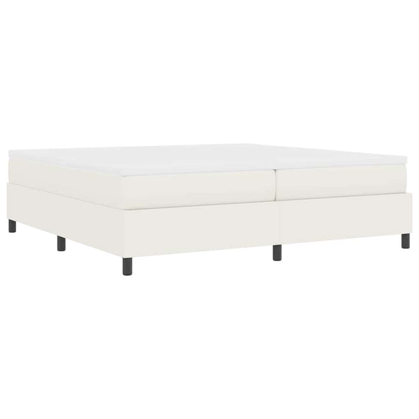 Boxspringbett Creme Weiß 200x200 cm Cordstoff