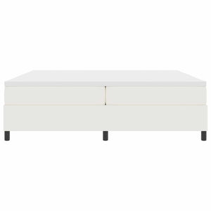 Boxspringbett Creme Weiß 200x200 cm Cordstoff