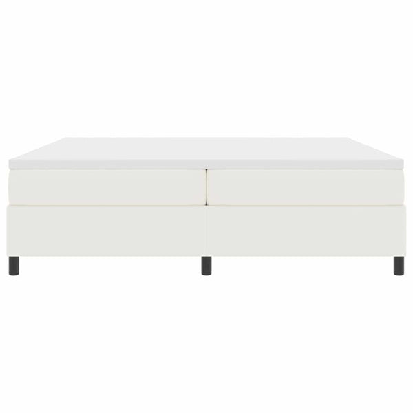 Boxspringbett Creme Weiß 200x200 cm Cordstoff