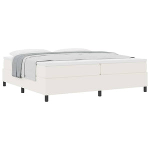 Boxspringbett Creme Weiß 200x200 cm Cordstoff