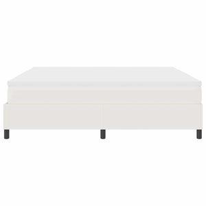 Boxspringbett Creme Weiß 200x200 cm Cordstoff
