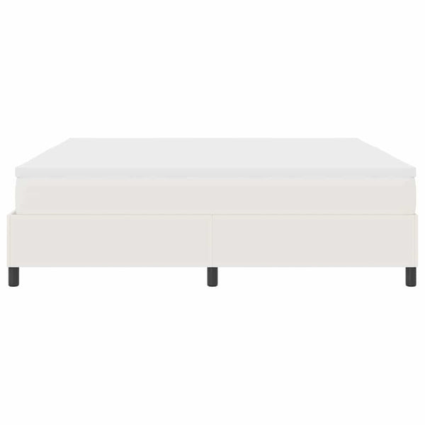 Boxspringbett Creme Weiß 200x200 cm Cordstoff