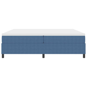 Boxspringbett Blau Weiß 200x200 cm Cordstoff