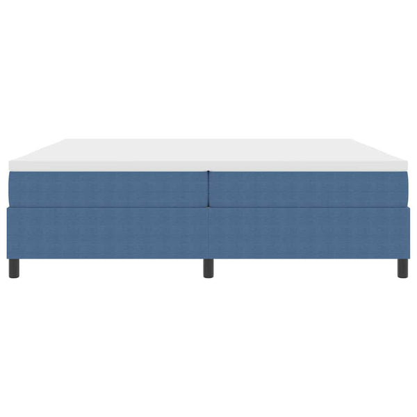 Boxspringbett Blau Weiß 200x200 cm Cordstoff