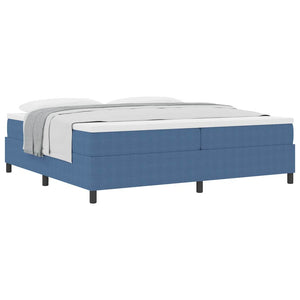 Boxspringbett Blau Weiß 200x200 cm Cordstoff
