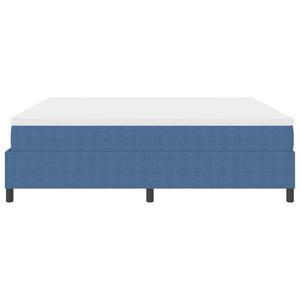 Boxspringbett Blau Weiß 200x200 cm Cordstoff