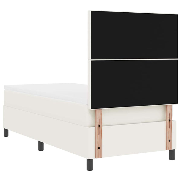Boxspringbett Creme Weiß 90x200 cm Cordstoff