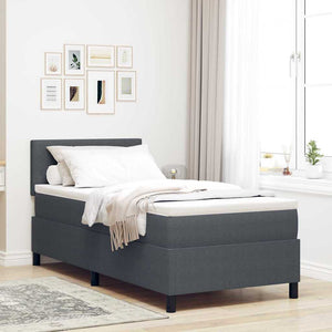 LED Boxspringbett Dunkelgrau 90x200 cm