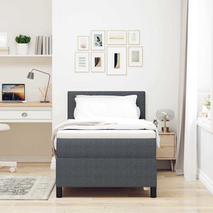 LED Boxspringbett Dunkelgrau 90x200 cm
