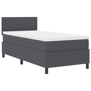 LED Boxspringbett Dunkelgrau 90x200 cm