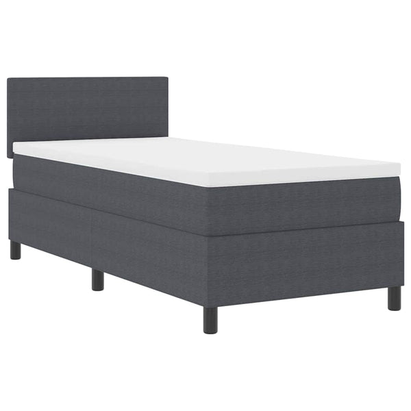 LED Boxspringbett Dunkelgrau 90x200 cm