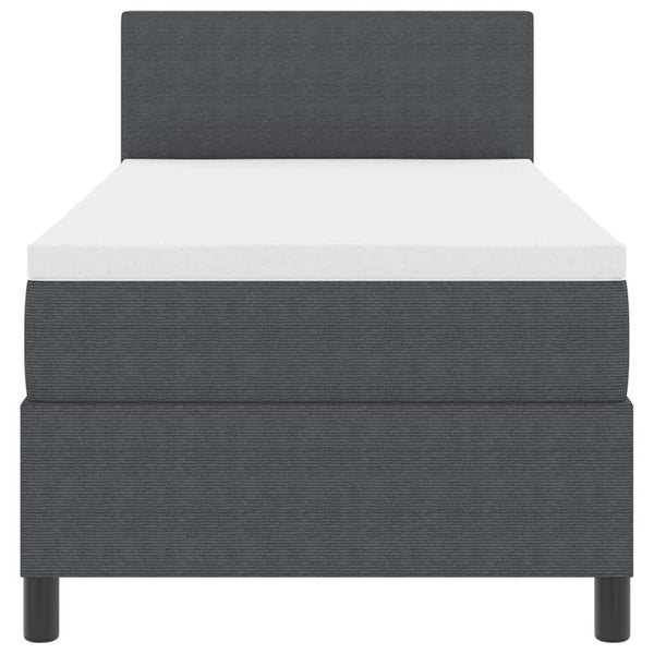 LED Boxspringbett Dunkelgrau 90x200 cm