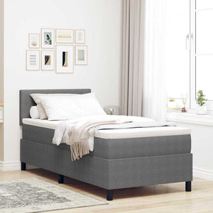 LED Boxspringbett Hellgrau 100x200 cm