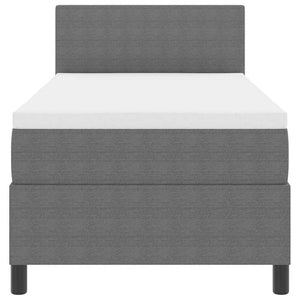 LED Boxspringbett Hellgrau 100x200 cm