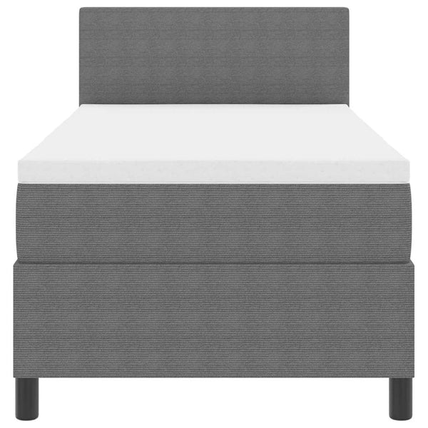 LED Boxspringbett Hellgrau 100x200 cm