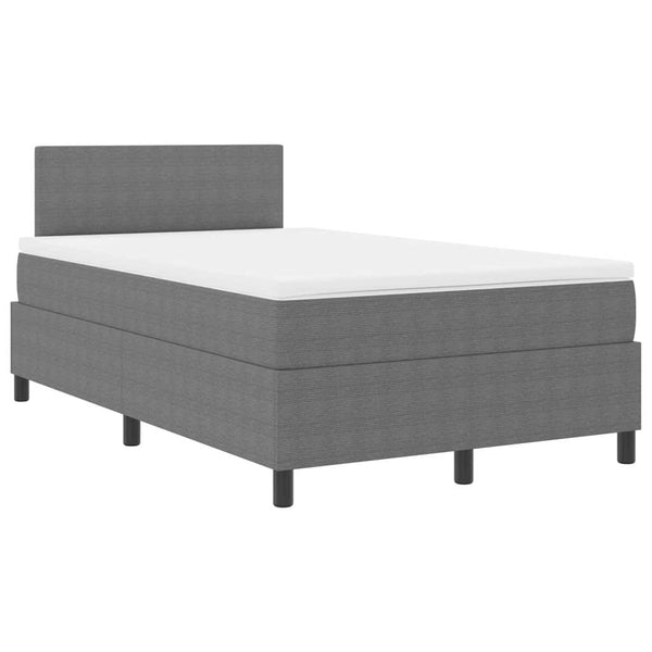 LED Boxspringbett 120x190 cm Hellgrau Cord