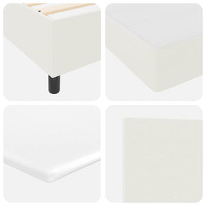 LED Boxspringbett 120x190 Creme Weiß Cordstoff