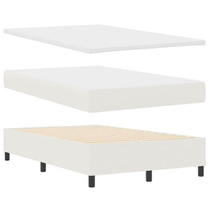 LED Boxspringbett 120x190 Creme Weiß Cordstoff