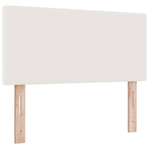 LED Boxspringbett 120x190 Creme Weiß Cordstoff