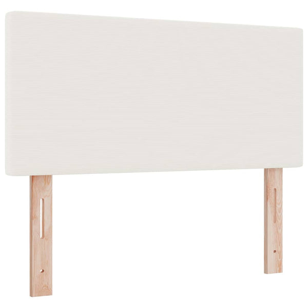 LED Boxspringbett 120x190 Creme Weiß Cordstoff