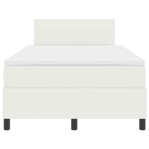 LED Boxspringbett 120x190 Creme Weiß Cordstoff