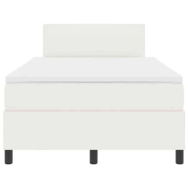 LED Boxspringbett 120x190 Creme Weiß Cordstoff