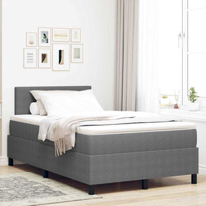 LED Boxspringbett 120x200 cm Hellgrau Cord