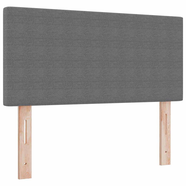 LED Boxspringbett 120x200 cm Hellgrau Cord