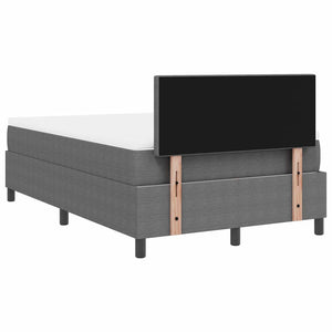 LED Boxspringbett 120x200 cm Hellgrau Cord