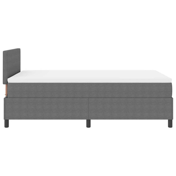 LED Boxspringbett 120x200 cm Hellgrau Cord