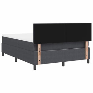 LED Boxspringbett 140x190 cm Dunkelgrau Cordstoff